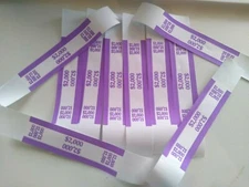1000 PURPLE- $2000 SELF-SEALING CURRENCY STRAPS/BANDS