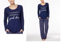 Jenni by Jennifer Moore Women's Top Screen-Print Pajama Top XS, S, M, L, XXL