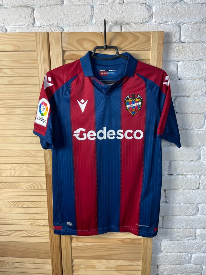 LEVANTE JERSEY HOME FOOTBALL SOCCER SHIRT 2021 - 2022 MACRON CAMISETA MENS sz S - Image 2 of 4