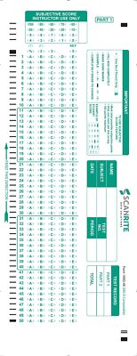 ScanRite - 882-E Scantron Compatible Testing Sheet 25 Sheet Pack
