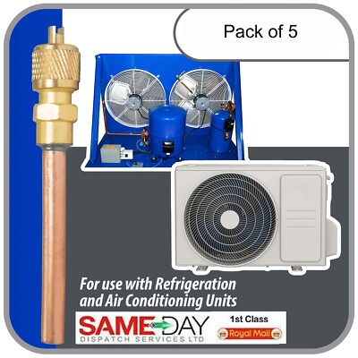 Universal Kühl-Gefrierkombination AC SCHRADER VENTIL 1/4'' 5er Pack