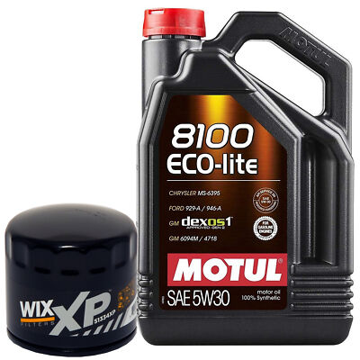 5L Motul 8100 ECO-LITE 5W30 Wix XP Filter Motor Oil Change Kit API SP-RC