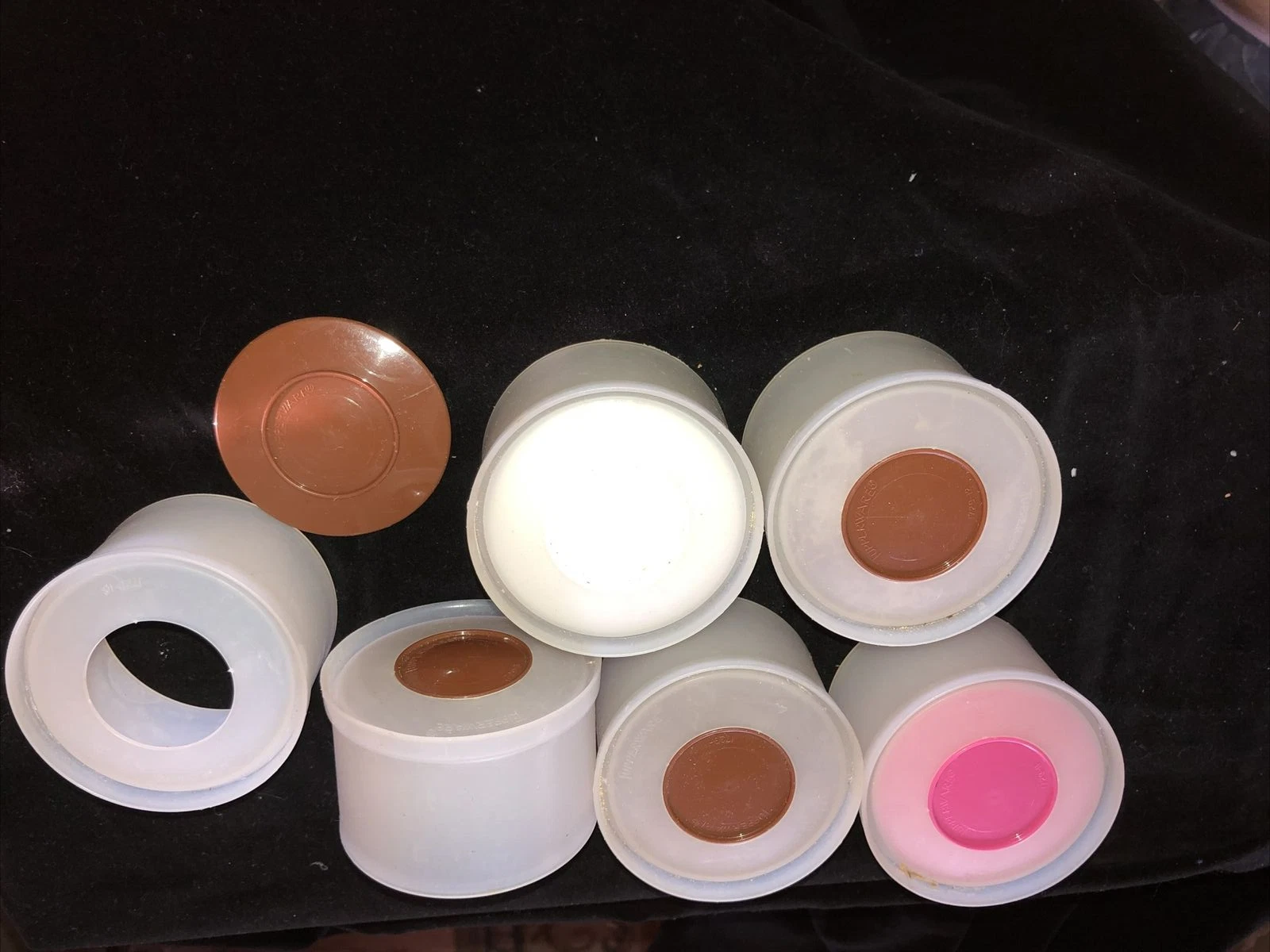 Tupperware Ice Cream Sandwich Maker Stacker Set 1985 Vintage pink brown white