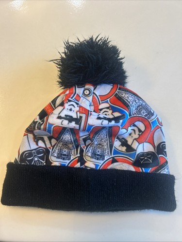 Star Wars Knit Beanie Winter Hat Pompom youth Unisex One Size - Picture 2 of 3