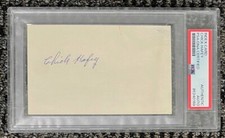 CHICK HAFEY Signed Index Card *PSA Slabbed* HOF CARDINALS REDS