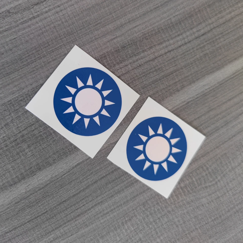 WW2 WWII CHINESE KMT HELMET STICKERS DECALS 2PCS - Image 4 of 4