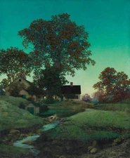 MAXFIELD PARRISH Art Poster or Canvas Print "Evening, 1944"