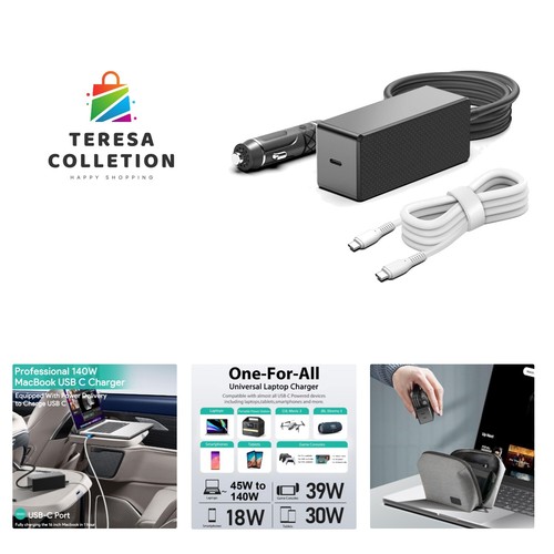 140W 135W 130W 100W 95W 90W USB-C Laptop Car Charger PD3.1 12V-24V DC Adapter... - 第 1/11 張圖片