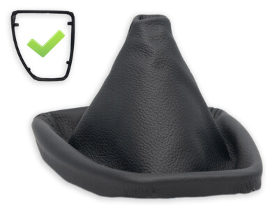 SCHALTMANSCHETTE FUR BMW E60 E61 FL 2008-2010 SCHALTSACK LEDER SCHWARZ + RAHMEN
