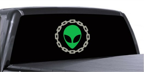 Disc Golf Chains Alien Circle Vinyl Decal Sticker Car Window Mug Laptop Stencil - Picture 7 of 7