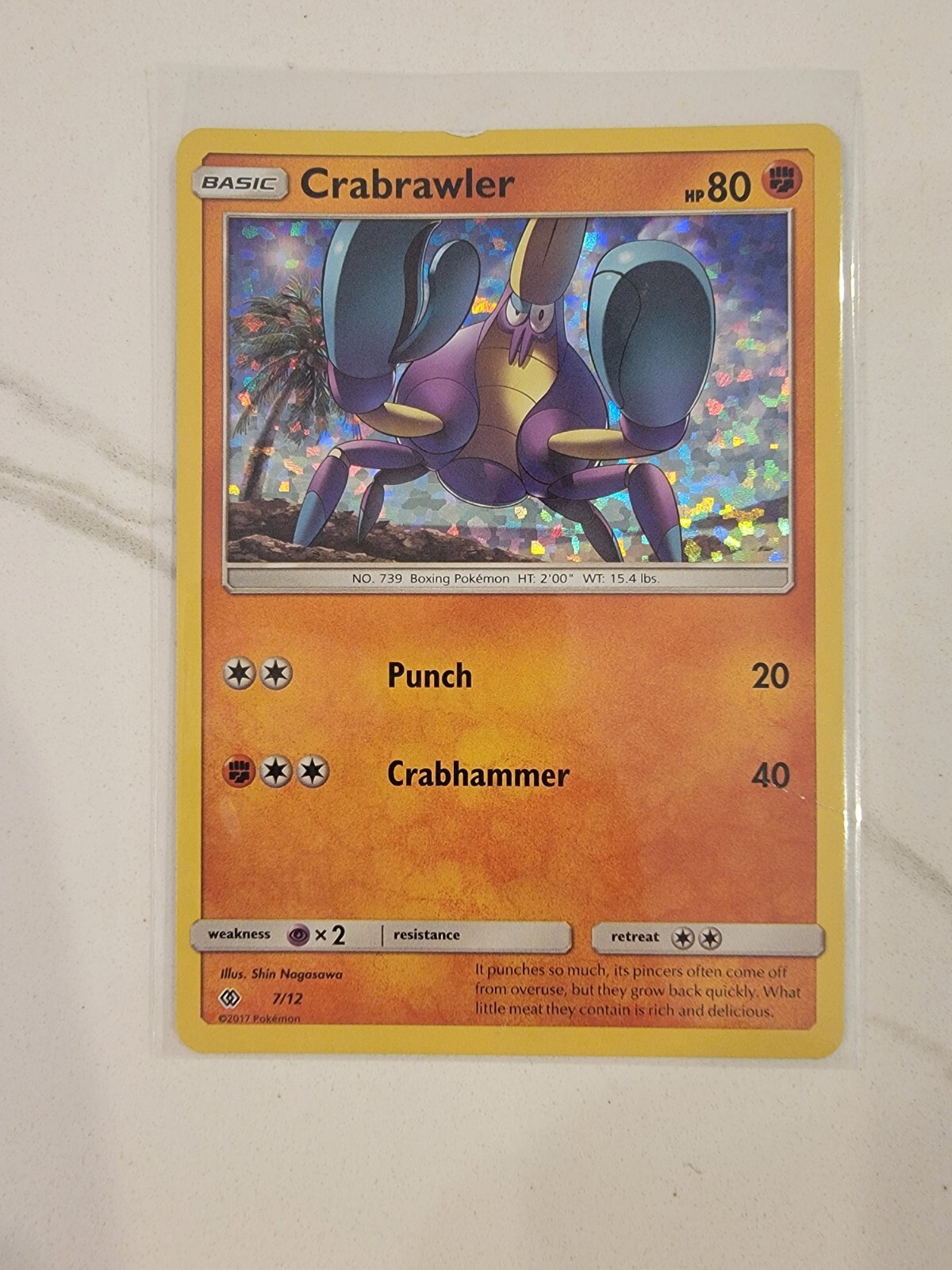 Crabrawler 7/12 McDonalds Promos 2017 Pokemon Card - LP/NM
