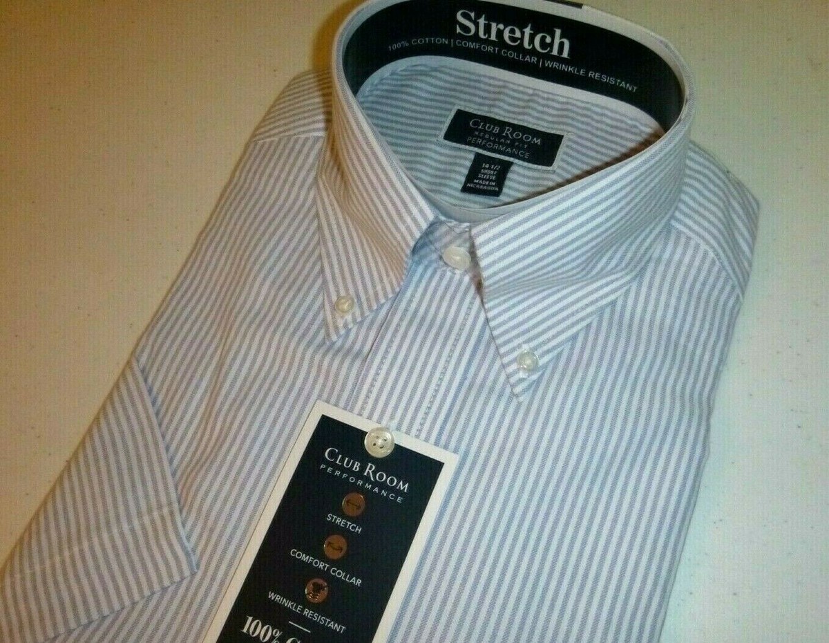 club room performance dress shirt Club Room Mens Regular Fit Performance Stretch Dress Shirt