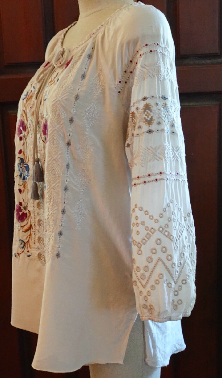 Johnny Was Workshop Cotton & Silk Small Peasant E… - image 3