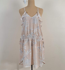 Harper & Me Mini Dress Womens Size 10 Cream White Tree and Leaves Print