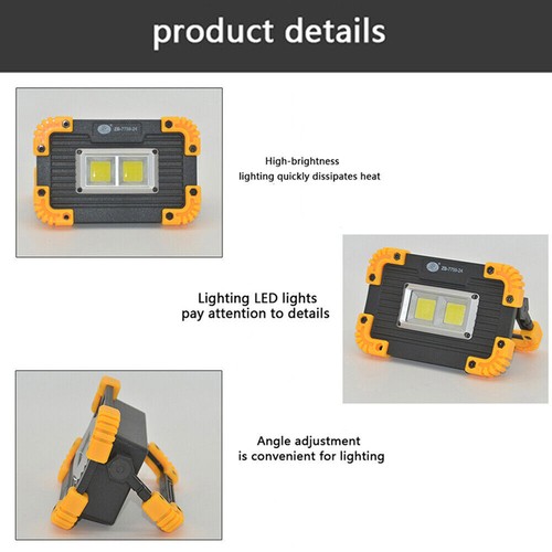 2PCS USB Rechargeable COB LED Work Light Lamp Floodlight Camping Emergency Torch - Picture 9 of 12