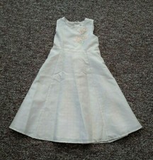 PERFECTLY DRESSED Girls Lined Sleeveless Dress Sz 5 Polyester Ivory