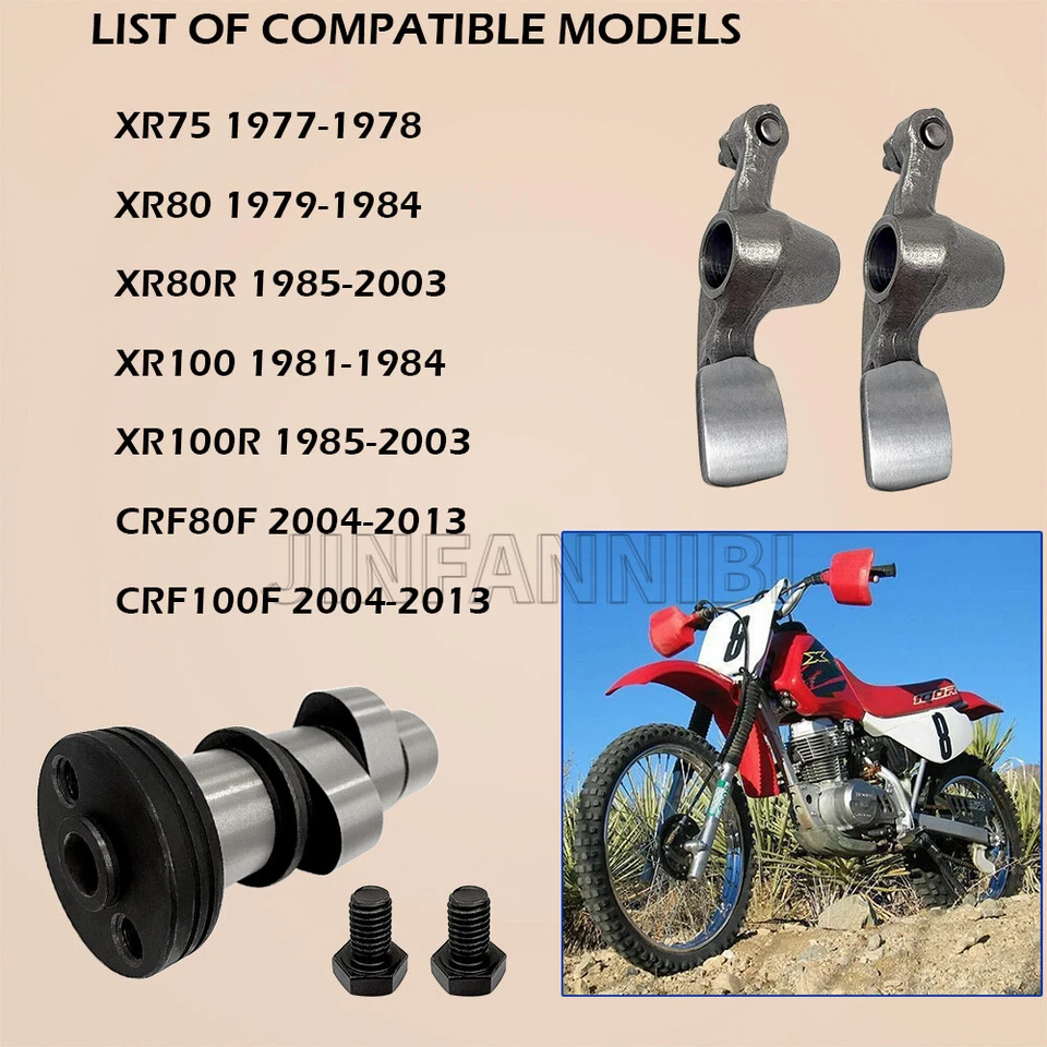 Juego de árbol de levas y brazos basculantes para Honda XR80R XR100R 1985-2003 14101-436-000 Foto 3 de 4