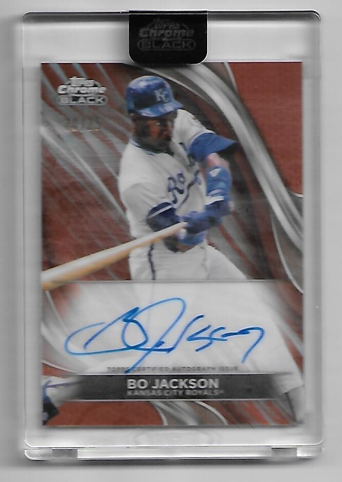 BO JACKSON  2024 TOPPS CHROME BLACK BASEBALL ORANGE AUTO #CBA-BJ #20/25