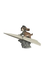 Statuina in ceramica da collezione, vintage, Lladro, cane