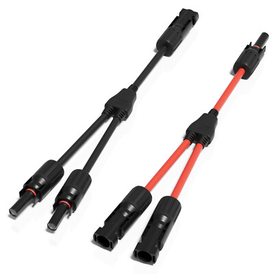 1paar Verteiler Buchse 2 Fach Y Solarstecker Solarpanel Kabel Adapter Solarkabel