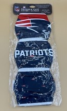 New England Patriots NFL FOCO face masks REUSABLE 3pack Brand New SEALED 