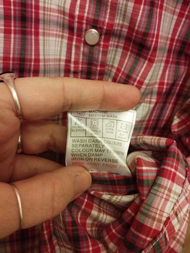 Smith And Jones Mens Red And White Checked Shirt Size M - Picture 5 of 7