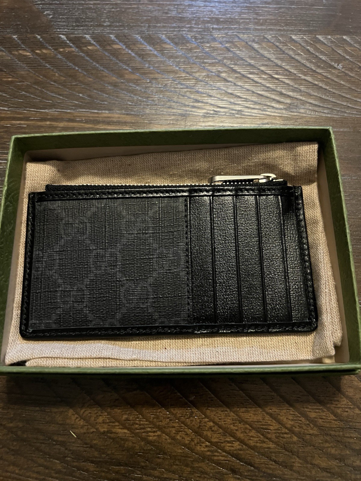 Authentic Gucci Card Case Interlocking G  Black S… - image 3