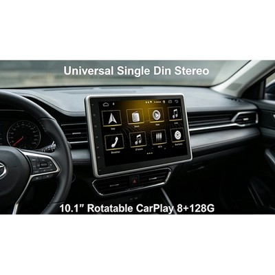 Universal Single Din Stereo 10.1inch Android Rotatable CarPlay 8+128G