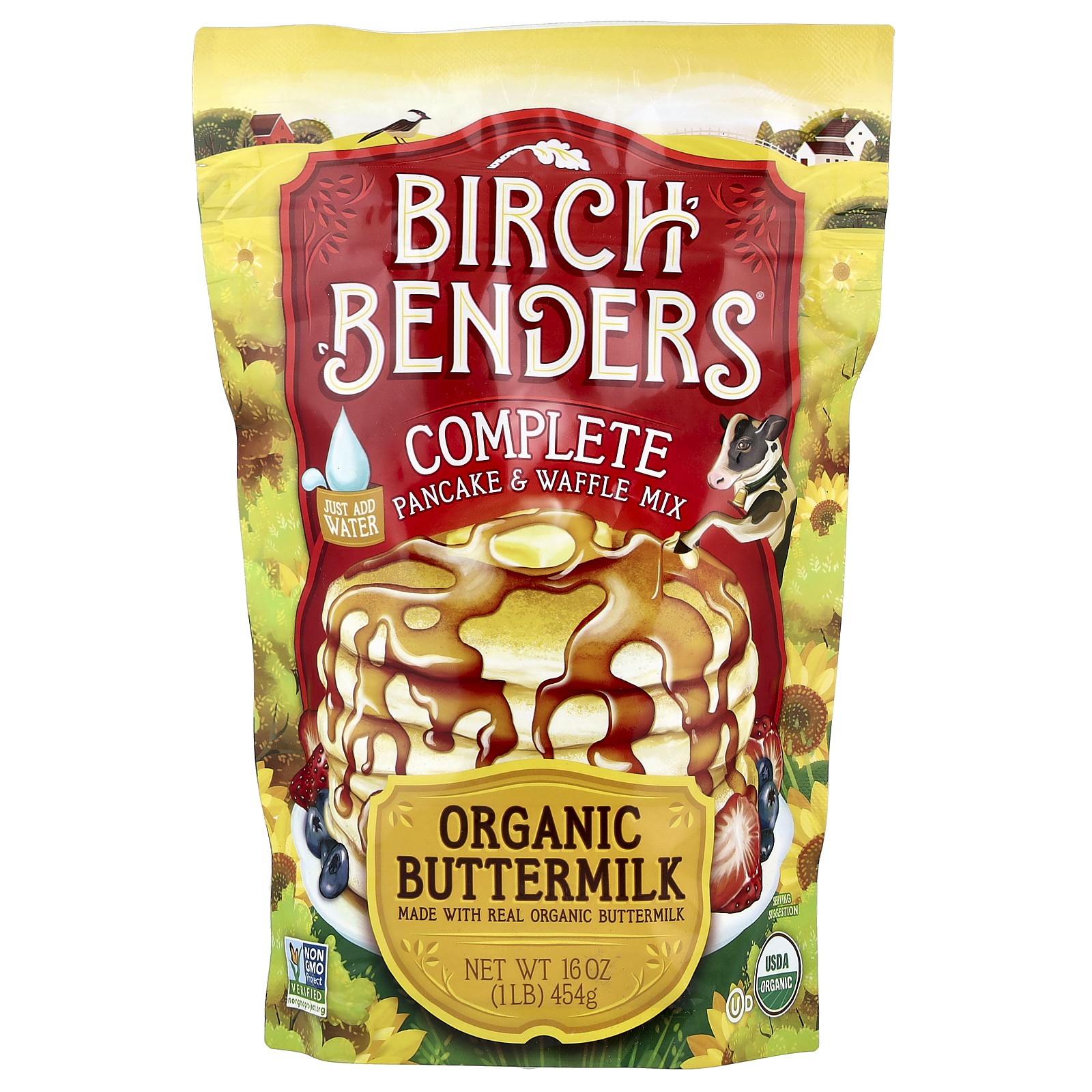 Готовая смесь для блинов и вафель органическая пахта 1 фунт 454 г 2090₽