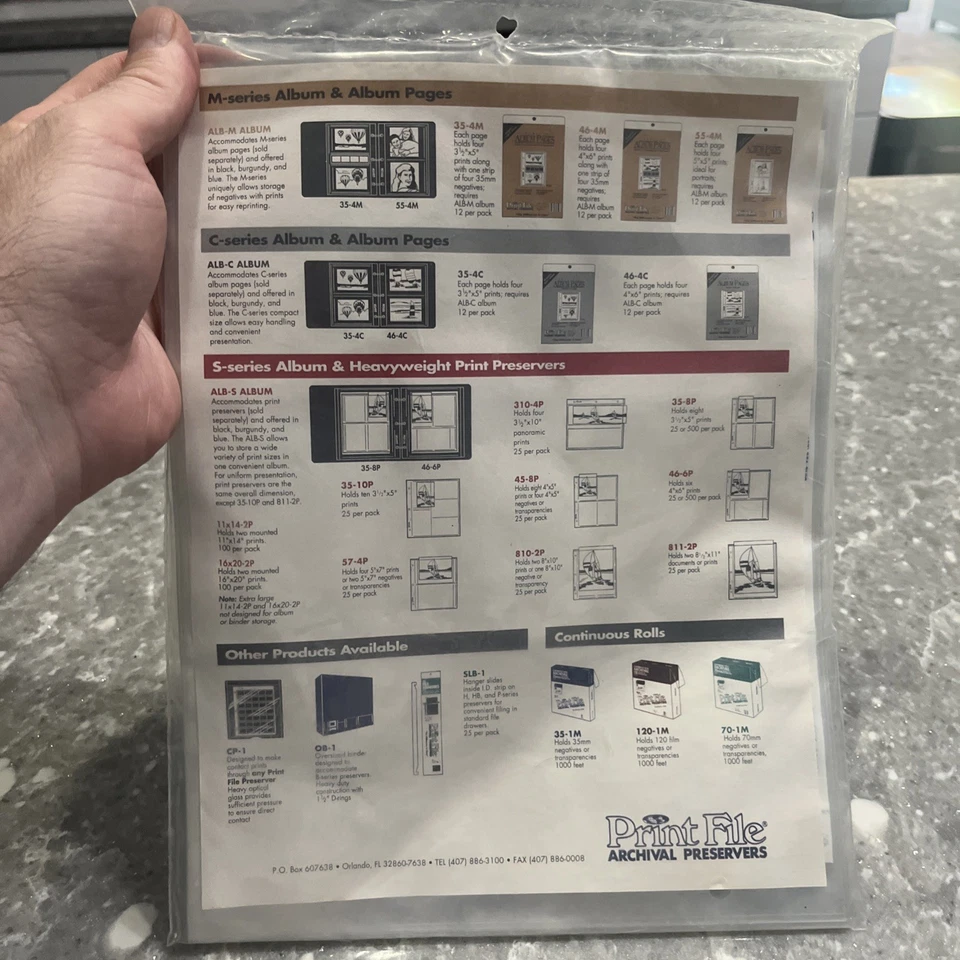 Print File 23-18p Archival Print Preservers Collectible Card 3-hole  25 Sheets - Image 2 of 2