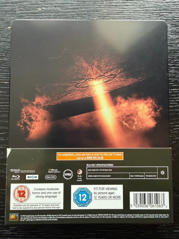 Independence Day Blu Ray Steelbook - Image 2 of 3