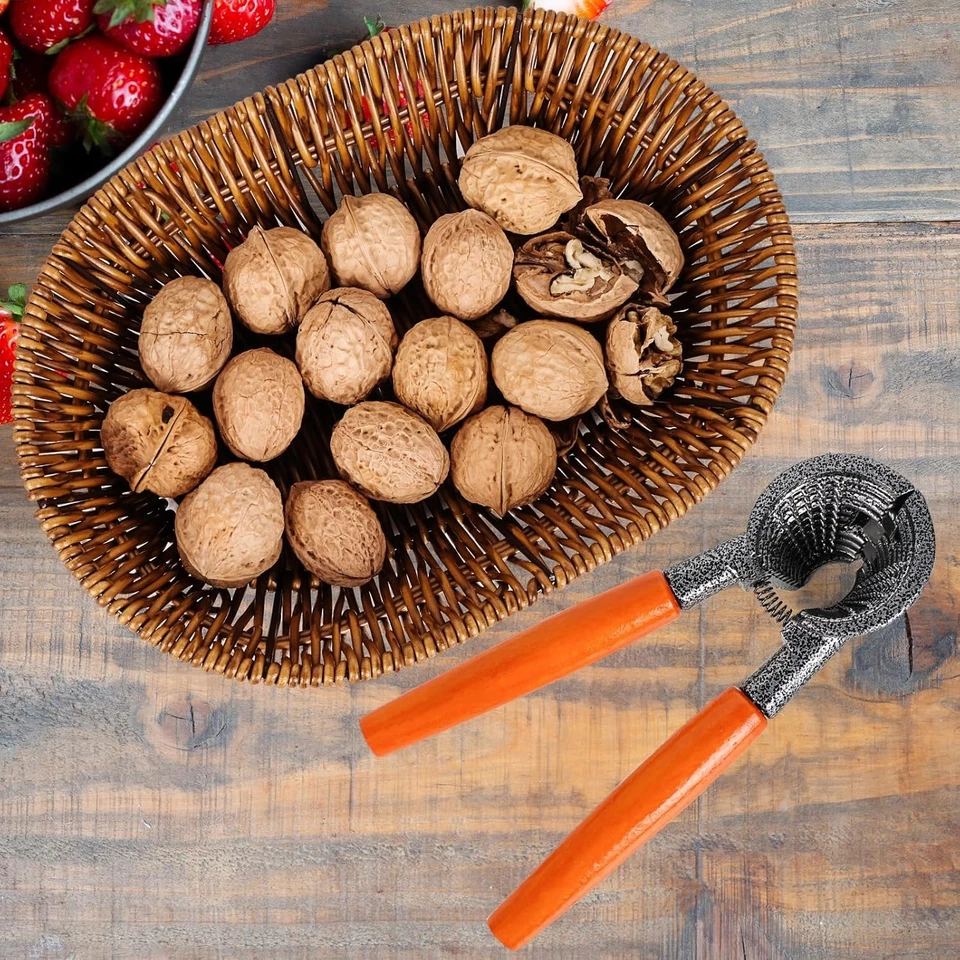Nutcracker Walnut Cracker Pecan Nut Tool with Basket Versatile Durable - Image 4 of 4