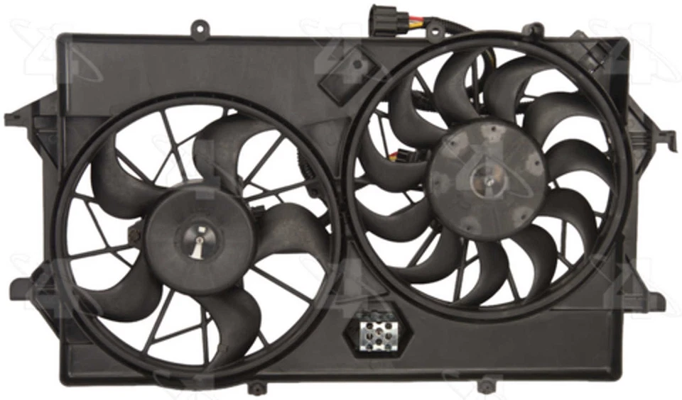 Radiador duplo e ventilador condensador compatível com Ford Focus 2003-2007 QUATRO ESTAÇÕES - Imagem 2 de 2