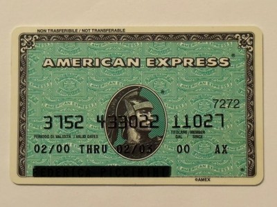 American Express Credit Card▪️Italy▪️Black Numbers▪️Expired