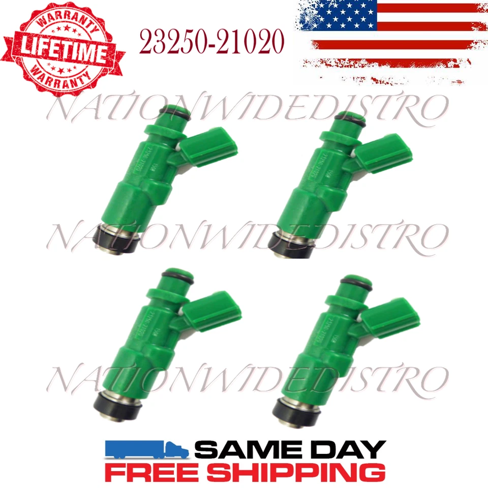 4x Inyectores de combustible OEM DENSO para Toyota Prius 2001-2009 1,5 L L4 23250-21020 Foto 2 de 4