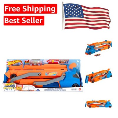 Portable Hot Wheels Transporter & Track Set - Ignite Kids' Imagination and Fun