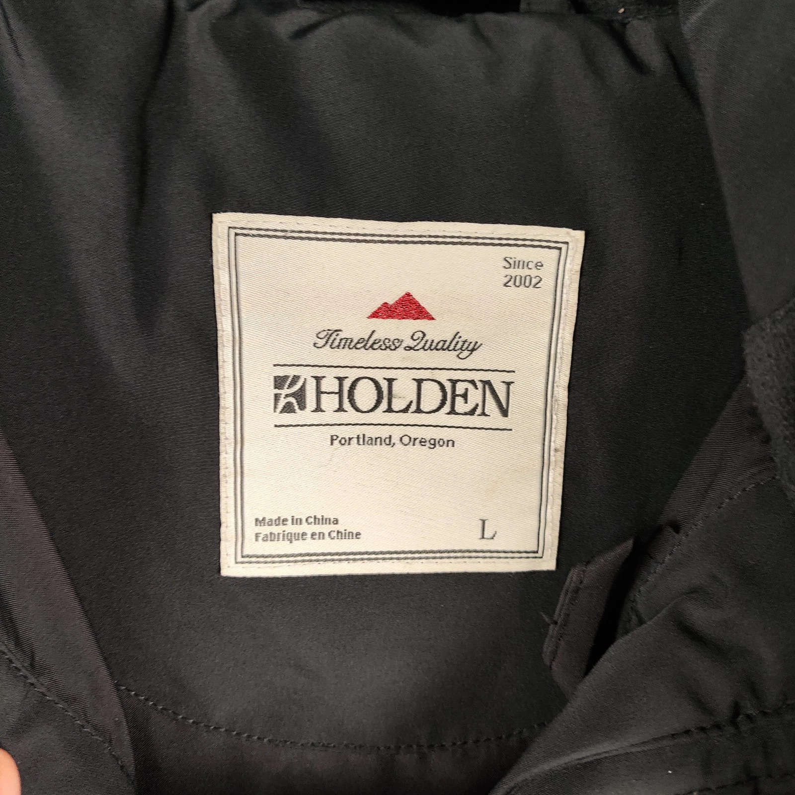 Holden Jacket Mens Large Black Hooded Puffer Full Zip Insulated Winter Coat - product detail image 7
