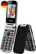 Artfone CF241A GSM Seniorenhandy Klapphandy Ohne Vertrag Mit Ladestation Und Kam