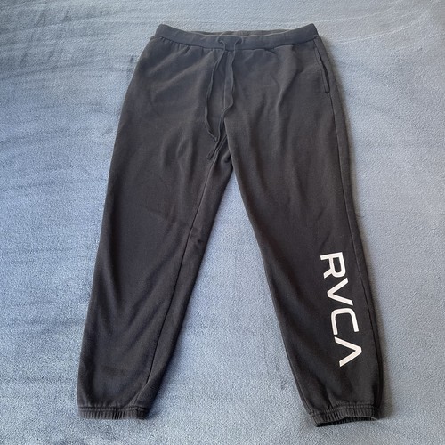 RVCA Men’s Black Drawstring Joggers/Sweat Pants Size Medium - Picture 1 of 16