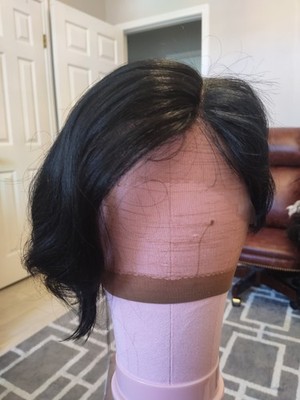 Pixie Sideways Bob Lace Part Wig Short Jet Black #1 Wig Bobbi Boss Cleona
