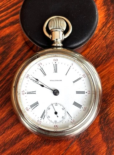 Clean 1899 Waltham 18 Size 15J Grade 820 Swing-Out Case Nice Dial Runs Great!