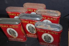6 Vintage Prince Albert Crimp Cut Tobacco Tins Empty