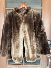 Sheared Phantom Beaver Fur Coat Jacket - Large