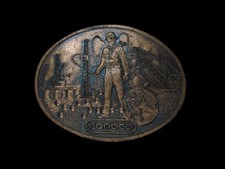 TC01160 VINTAGE 1970s  CONOCO  OILFIELD COMPANY BELT BUCKLE