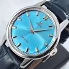 OMEGA SEAMASTER MANUAL WINDING 17 JEWELS CAL.285 DATE SKY BLUE DIAL MEN'S WATCH