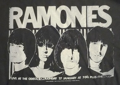 VTG Y2K Ramones T-Shirt Sz XL Live at The Odeon Concert Band Members Tee 