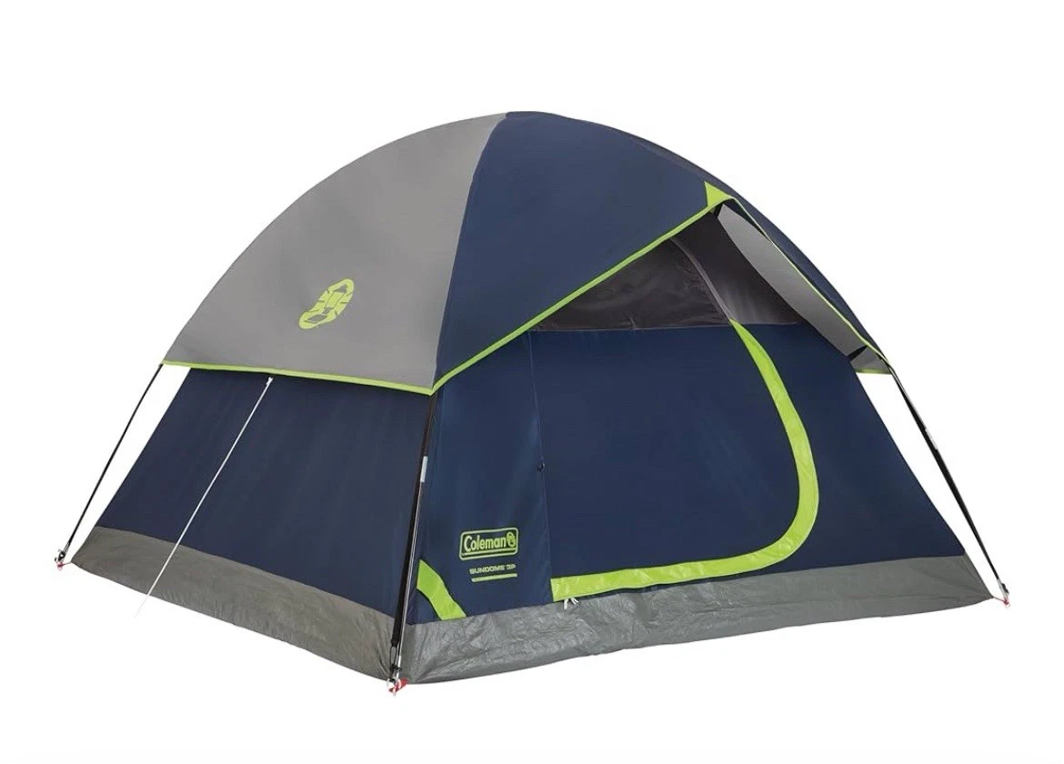 Coleman Sundome Camping Tent with Rainfly Blue 2 People