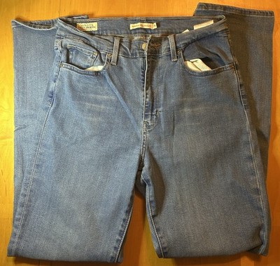 Levi's 724 Premium High Rise Straight Women's Jeans Blue Denim Medium Wash