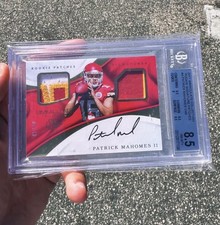 2017 Panini Immaculate PATRICK MAHOMES #/49 Rookie Patch Auto BGS 8.5 / 10 Auto
