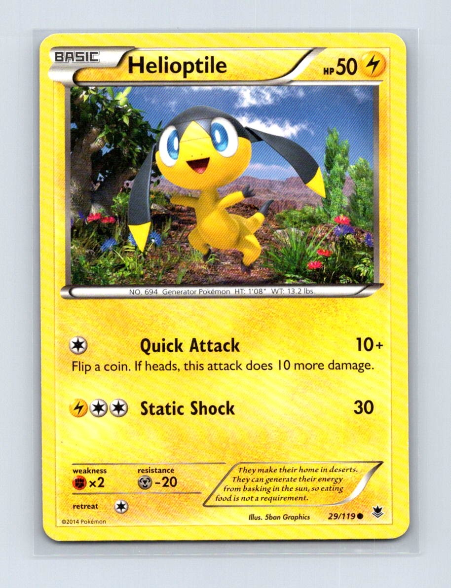 Helioptile 29/119 Common Phantom Forces Pokemon Lightly Played
